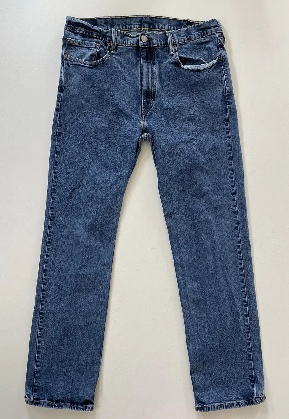Men's Levi's 514 Blue Denim Jeans Slim Straight Leg Mid Rise 38x32